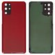 Housing Back Cover compatible with Samsung G985 Galaxy S20 Plus, G986 Galaxy S20 Plus 5G, (red, with camera lens, aura red)