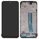 LCD compatible with Xiaomi Redmi Note 11, (black, with frame, High Copy, (OLED))