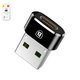 Adaptador Baseus Mini, USB tipo-A, USB tipo C, negro, 5 A, #CAAOTG-01