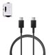 Cable USB, 2xUSB tipo-C, 100 cm, 3 A, negro, service pack
