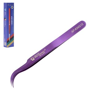 Pinzas para smd Mechanic AP KING15, encorvado, 117 mm, morado