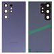 Panel trasero de carcasa puede usarse con Samsung S928 Galaxy S24 Ultra, morada, con vidrio de cámara, titanium viole