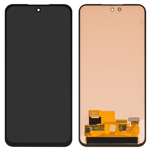 Pantalla LCD puede usarse con Samsung A556 Galaxy A55, negro, sin marco, High Copy, OLED 