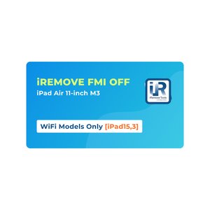 iRemove FMI OFF iPad Air 11 inch M3 solamente modelos WiFi [iPad16,3]