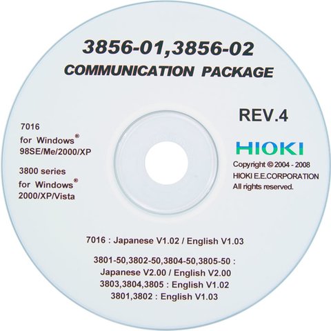 ПО для связи с компьютером HIOKI 3856 02