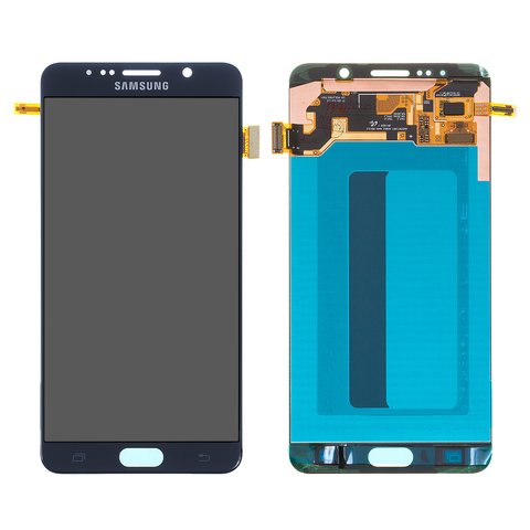 Дисплей для Samsung N9200 Galaxy Note 5, N920C Galaxy Note 5, N920F Galaxy Note 5, синій, без рамки, Original PRC , original glass