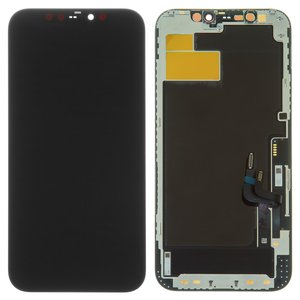 Дисплей для iPhone 12, iPhone 12 Pro, чорний, з рамкою, Original PRC , NEW