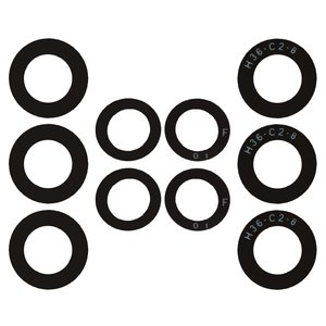 Стекло камеры для Samsung A536 Galaxy A53 5G, черное, без рамки, комплект 5 шт.