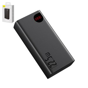 Power bank Baseus Adaman, 40000 мАг, 22,5 Вт, чорний, Quick Charge, #PPAD020101