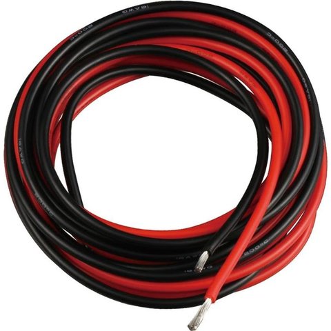 Дріт в силіконовій ізоляції 16AWG, 1,31 мм², 1 м, чорний