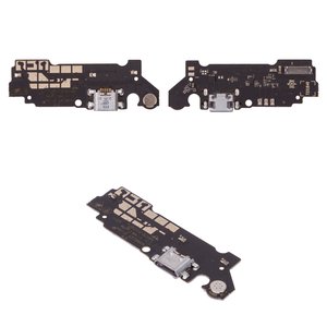 Шлейф для ZTE Blade A31, коннектора зарядки, с микрофоном, с компонентами, High Copy, плата зарядки