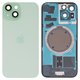 Задняя панель корпуса для iPhone 15, зеленая, со стеклом камеры, HC
