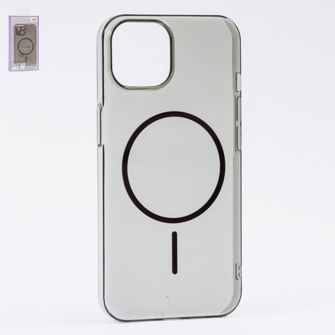 Чехол Fully PC MagSafe для iPhone 13, черный, прозрачный, магнитный, пластик
