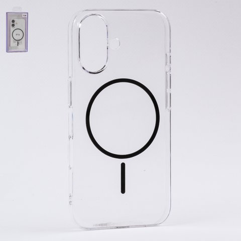 Чехол Fully PC MagSafe для iPhone 16, прозрачный, бесцветный, магнитный, пластик