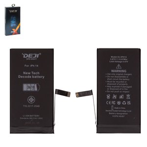 Акумулятор Deji для Apple iPhone 14, Li ion, 3,87 B, 3610 мАг, збільшена ємність, без помилки, decode battery
