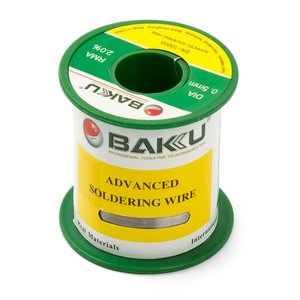 Припой BAKU BK-10005, Sn 97%, Ag 0.3%, Cu 0.7%, flux 2%, 0,5 мм, 50 г Припой BAKU BK-10005, Sn 97%, Ag 0.3%, Cu 0.7%, flux 2%, 0,5 мм, 50 г