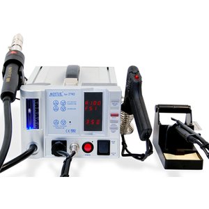 Lead Free Hot Air Soldering Station AOYUE 2702 with Soldering Gun