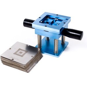 Mesita para reballing con el juego de plantillas BGA estación  ACHI LP 37